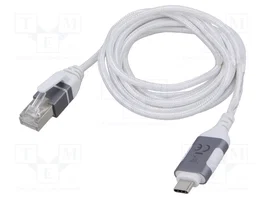 GOOBAY Adaptateur USB-C vers RJ45 Cat 6 USB 3.1 Slim 2m Blanc