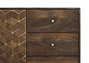 GINER Y COLOMER Aparador Dora2 en Bois de Mango et Métal 3 Tiroirs 2 Portes 145x77x40 cm Couleur Noyer Doré