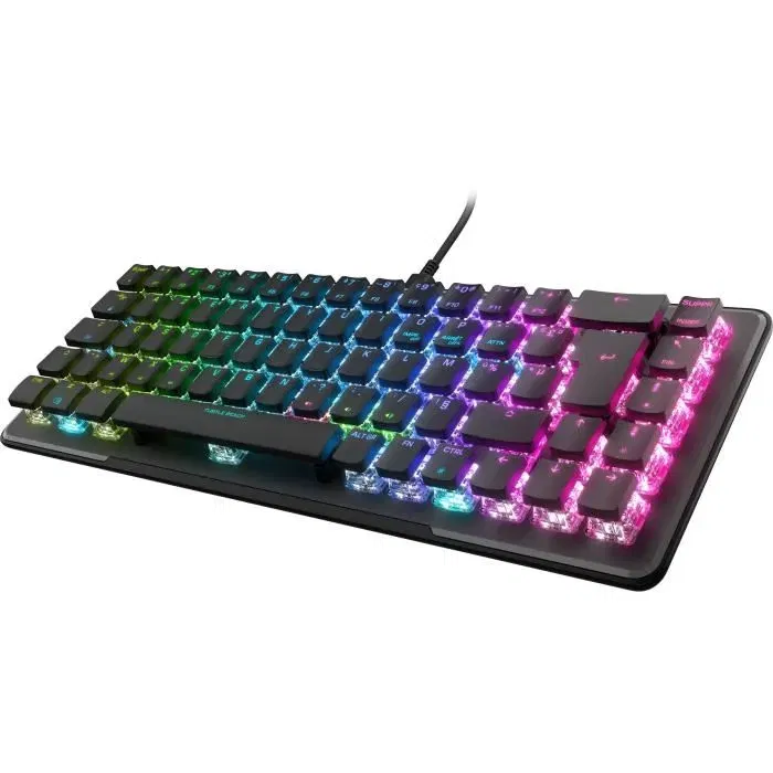 Turtle Beach Vulcan II Mini - Clavier mécanique gaming filaire optique 65%, interrupteurs TITAN II, rétroéclairage RGB, noir