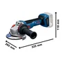 BOSCH - Meuleuse angulaire 125 mm sans fil GWS 18V-11 - 18V - sans batterie ni chargeur - dans L-Boxx - 06019N4102