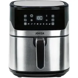 Jocca Friteuse sans huile 2192, 6.5 L 1600 W avec technologie Fry Force 360° et 8 programmes, écran LED tactile, multifonction (inox, 28 x 37 x 31.5 cm)