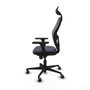 Piqueras y Crespo 3D036G1 Chaise de Bureau avec Appui-tête Gris foncé