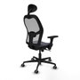 Piqueras y Crespo 3D036G1 Chaise de Bureau avec Appui-tête Gris foncé