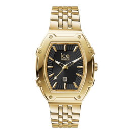 Ice 024970 Montre Analogique Dorée avec Cadran Noir