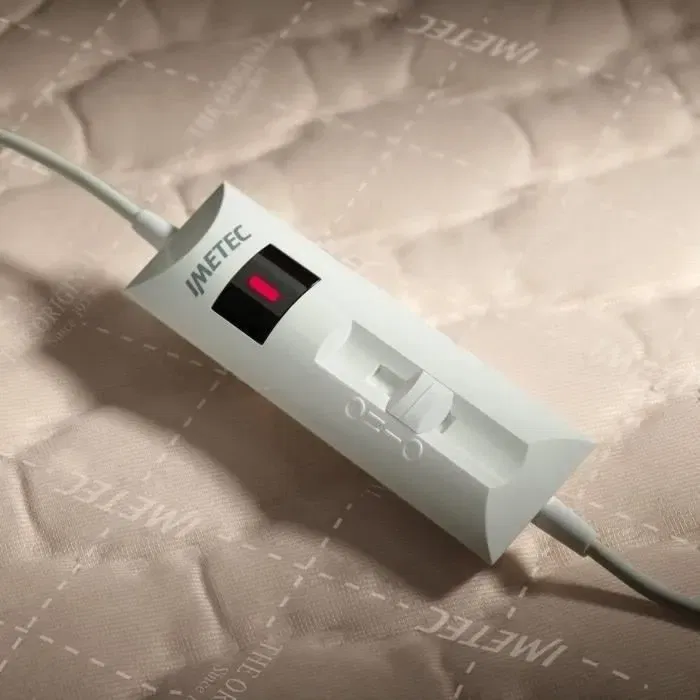 Imetec - Surmatelas Chauffant Adapto pour lit double 150 x 95 cm - 2 Zones de chaleur indépendantes - Sécurité Electro Block® - Lavable - 8h d'autonomie