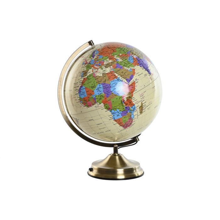 Home ESPRIT Globe terrestre Beige Doré PVC 33 x 32 x 42 cm