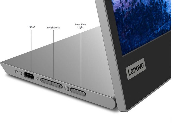 Lenovo L15 USB-C Moniteur Portable 15,6 pouces Full HD IPS Gris/Noir