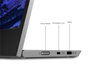 Lenovo L15 USB-C Moniteur Portable 15,6 pouces Full HD IPS Gris/Noir