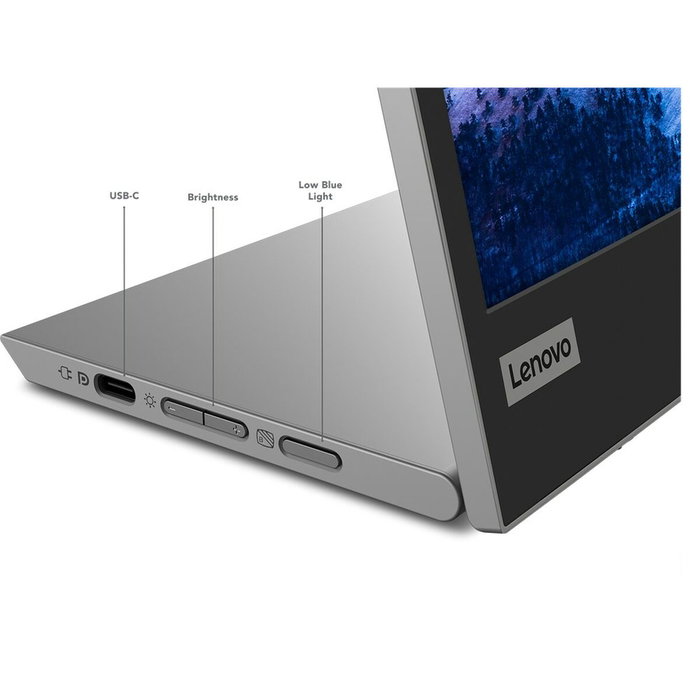 Lenovo L15 USB-C Moniteur Portable 15,6 pouces Full HD IPS Gris/Noir