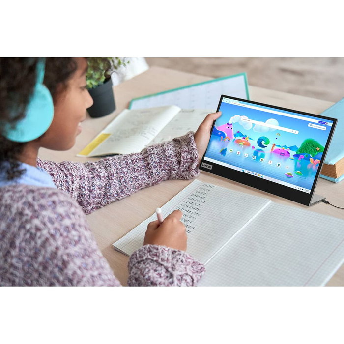 Lenovo L15 USB-C Moniteur Portable 15,6 pouces Full HD IPS Gris/Noir