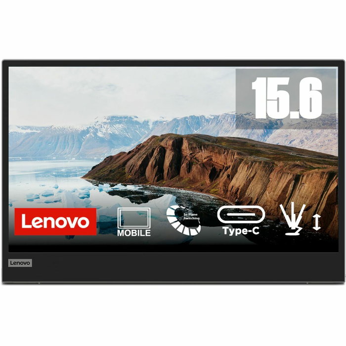 Lenovo L15 USB-C Moniteur Portable 15,6 pouces Full HD IPS Gris/Noir