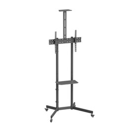 Ewent EW1581 Support de TV Sol avec Roues VESA 100x100 à 600x400 pour Écrans 37"-70" Noir