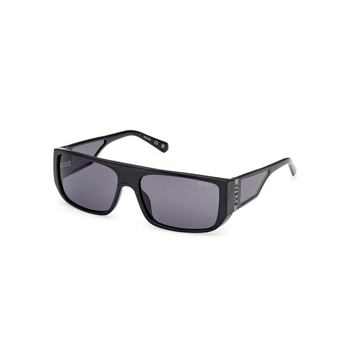 Guess Gafas DEVINEZ GU00136 01A - Lunettes de soleil unisexe rectangulaires 60 mm - Noir