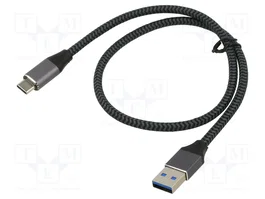 ART Câble USB 3.1 USB A vers USB C 1m 10Gbps noir-gris
