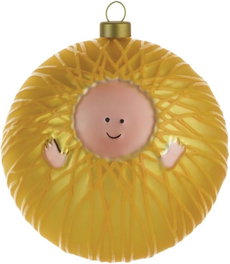 Alessi Boule de Noël Gesú Bambino en verre soufflé blanc