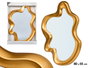 Giftdecor Miroir en Plastique Forme Libre Doré 80 cm (Set de 4)