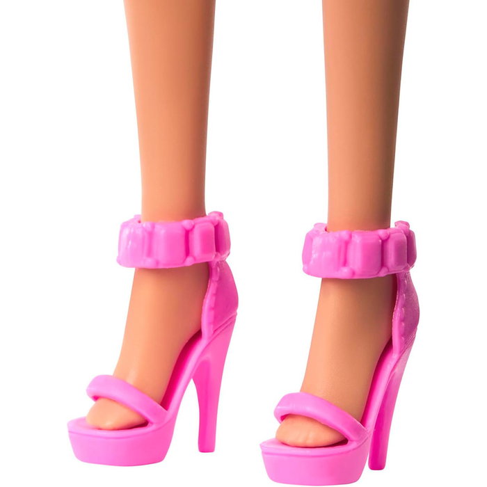 Barbie Muñeca 65 Aniversario Mattel Hth66 - Poupée Collector Vêtue d'une Robe à Rayures Rose et Blanc, Pour Enfants de 3 Ans et Plus