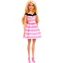 Barbie Muñeca 65 Aniversario Mattel Hth66 - Poupée Collector Vêtue d'une Robe à Rayures Rose et Blanc, Pour Enfants de 3 Ans et Plus