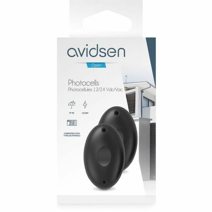 Avidsen Photocellule pour toutes motorisations de portail 12V/24V Noir