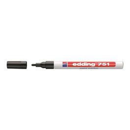 Edding 751 Paint Marker Noir Schwarz (4-751001) - Marqueur peinture permanent pour surfaces lisses