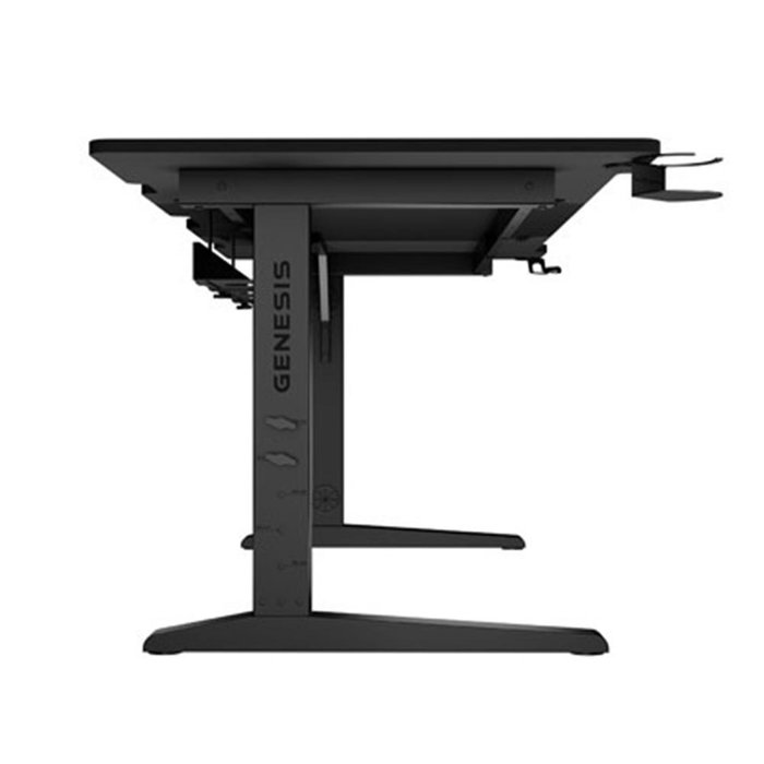Genesis HOLM Bureau Gaming Modulaire 160cm Réglable Gris Anthracite et Noir