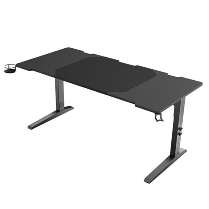 Genesis HOLM Bureau Gaming Modulaire 160cm Réglable Gris Anthracite et Noir