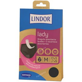 LINDOR - Braguita Lady lavable et absorbante taille M avec 5 recharges - Culotte menstruelle