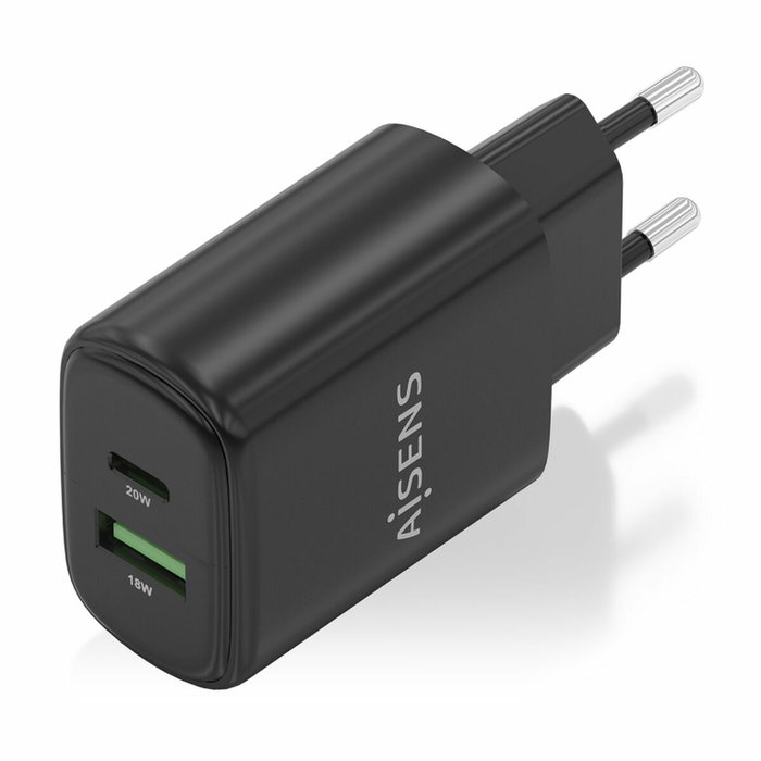 Chargeur mural Aisens A110-0910 Noir 20 W Chargeur mural Aisens A110-0910 Noir 20 W