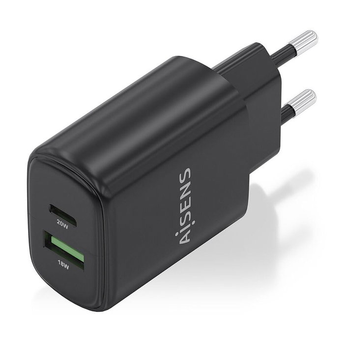 Chargeur mural Aisens A110-0910 Noir 20 W Chargeur mural Aisens A110-0910 Noir 20 W