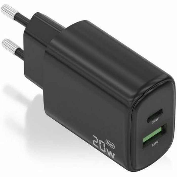 Chargeur mural Aisens A110-0910 Noir 20 W Chargeur mural Aisens A110-0910 Noir 20 W