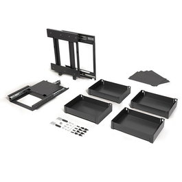 MENAGE CONFORT Nova Flat - Bastidor Extraible Rinconero, cadre coulissant d'angle, finition anthracite, avec fermeture amortie, extraction totale, capacité 8 kg
