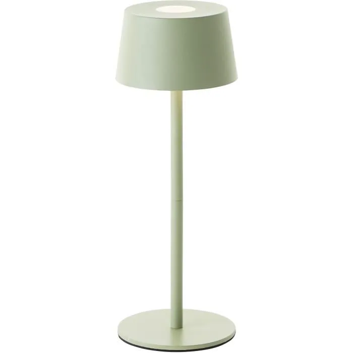 Brilliant Jona - Lampe LED à poser 2W (170 lm, 3000K), dimmable avec port USB, étanche IP44, couleur vert - LED intégrée