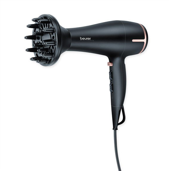 Beurer HC-60 Sèche-cheveux 1400 W avec technologie ionique et écologique, capteur tactile, 3 niveaux de chaleur et 2 vitesses d'air