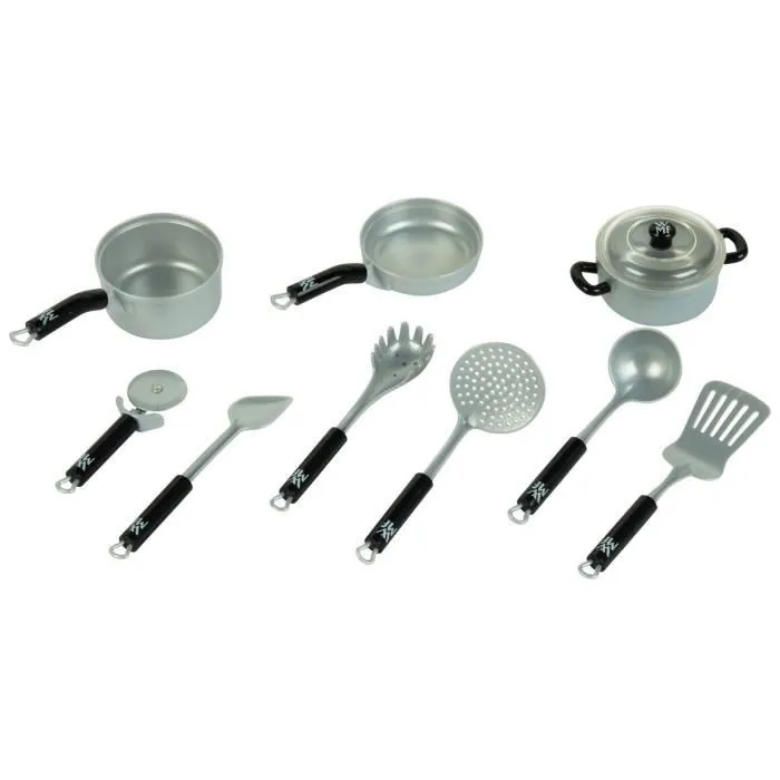 KLEIN Princess Coralie - Batterie de cuisine jouet pour fille, 10 pièces (casserole, poêle, faitout) - Rose - À partir de 3 ans KLEIN Princess Coralie - Batterie de cuisine jouet pour fille, 10 pièces (casserole, poêle, faitout) - Rose - À partir de 3 ans