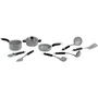 KLEIN Princess Coralie - Batterie de cuisine jouet pour fille, 10 pièces (casserole, poêle, faitout) - Rose - À partir de 3 ans