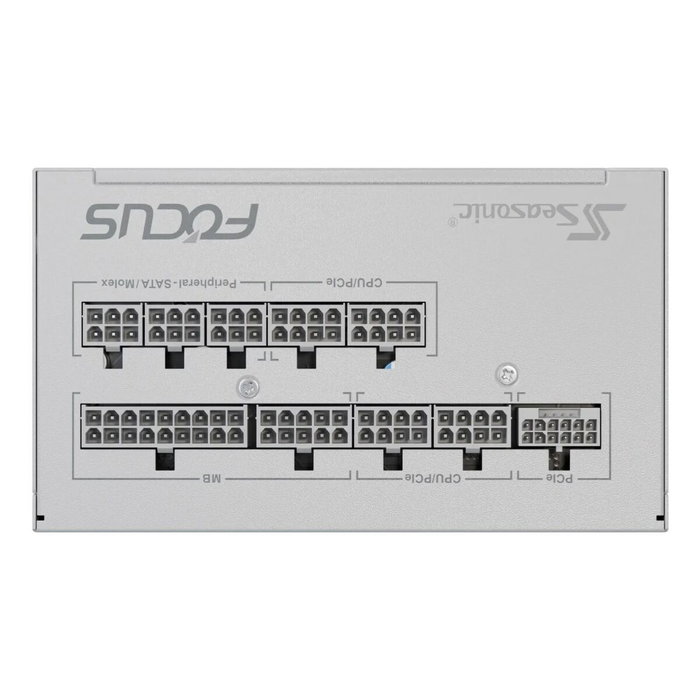 Seasonic FOCUS-GX-750-V4-WHITE Alimentation PC 750W 80 Plus Gold Modulaire avec Ventilateur hybride - Blanc