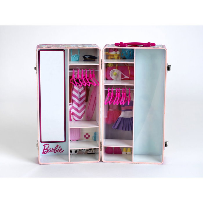 Klein Mallette Armoire Barbie Rose et Multicolore
