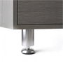 Rei 413 Pied réglable en aluminium finition chrome brillant Ø50 x 100/105 mm