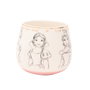 Tasse à thé et café Princesses Disney, porcelaine blanche avec détails dorés et illustrations esbozées, Widdop & Co