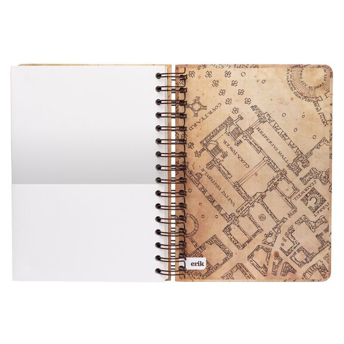 ERIK - Cahier A5 Harry Potter Carte du Maraudeur - Couverture rigide, fermeture élastique, 90 pages - Référence CUADERNO A5 MAPA DEL MERODEADOR HARRY POTTER ERIK - Cahier A5 Harry Potter Carte du Maraudeur - Couverture rigide, fermeture élastique, 90 pages - Référence CUADERNO A5 MAPA DEL MERODEADOR HARRY POTTER