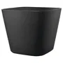 Deroma Pot de fleurs carré Quadro Origin - 28 x 23.5 cm - 12 litres - Anthracite - Plastique recyclé résistant au gel et aux UV
