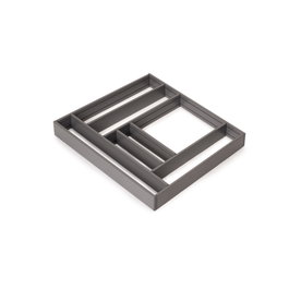 Emuca Organisateur de tiroirs Alumount 600x500, Aluminium, Gris anthracite