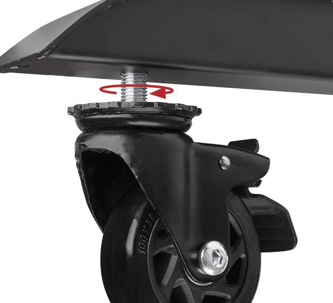 B-Tech BT8380-CASTORS - Roulettes avec frein non marquantes pour pieds System X, 2 pièces avec matériel de fixation