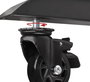 B-Tech BT8380-CASTORS - Roulettes avec frein non marquantes pour pieds System X, 2 pièces avec matériel de fixation