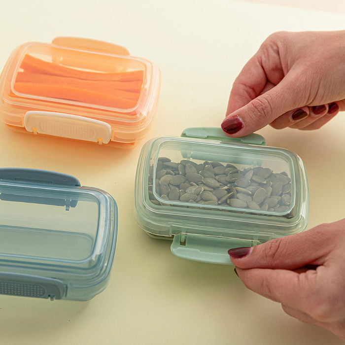 Ensemble de contenants de cuisine hermétiques empilables Quid Minimal 11,5 x 8 x 5 cm 3 Pièces