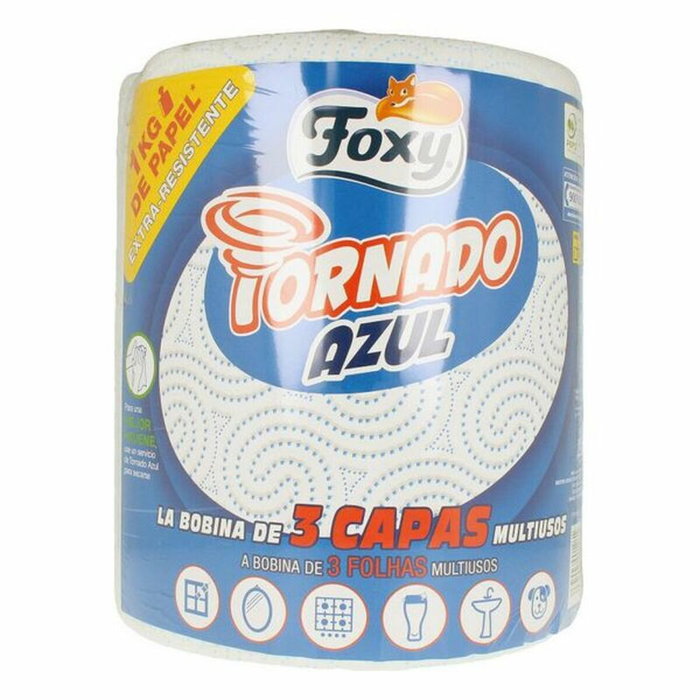 Foxy Tornado Azul Essuie-tout 3 couches 1 kg Foxy Tornado Azul Essuie-tout 3 couches 1 kg