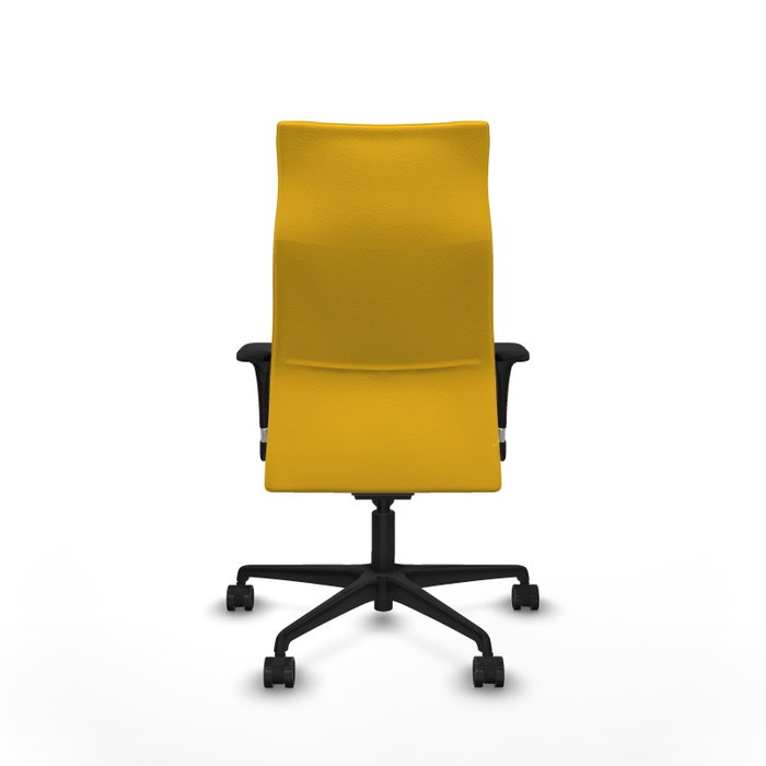 Piqueras Y Crespo Sillón Albacete Jaune avec mécanisme synchrone et accoudoirs 1D