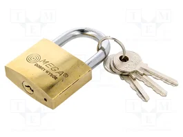 MEGA Cadenas à archet en laiton 40mm avec broche en acier endurci
