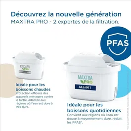 Brita Carafe Filtrante Marella Bleu XL 3,5L - Réduit Chlore, Calcaire, Métaux - 1 Cartouche Maxtra Pro Incluse