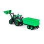 POLESIE - Tracteur Jouet Vert avec Pelle et Remorque Basculante - Wader 91840 - Véhicule de Construction Enfant 3 ans et plus